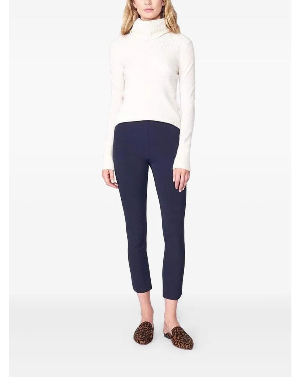 Veronica Beard Blue Zip-Back Scuba Trousers