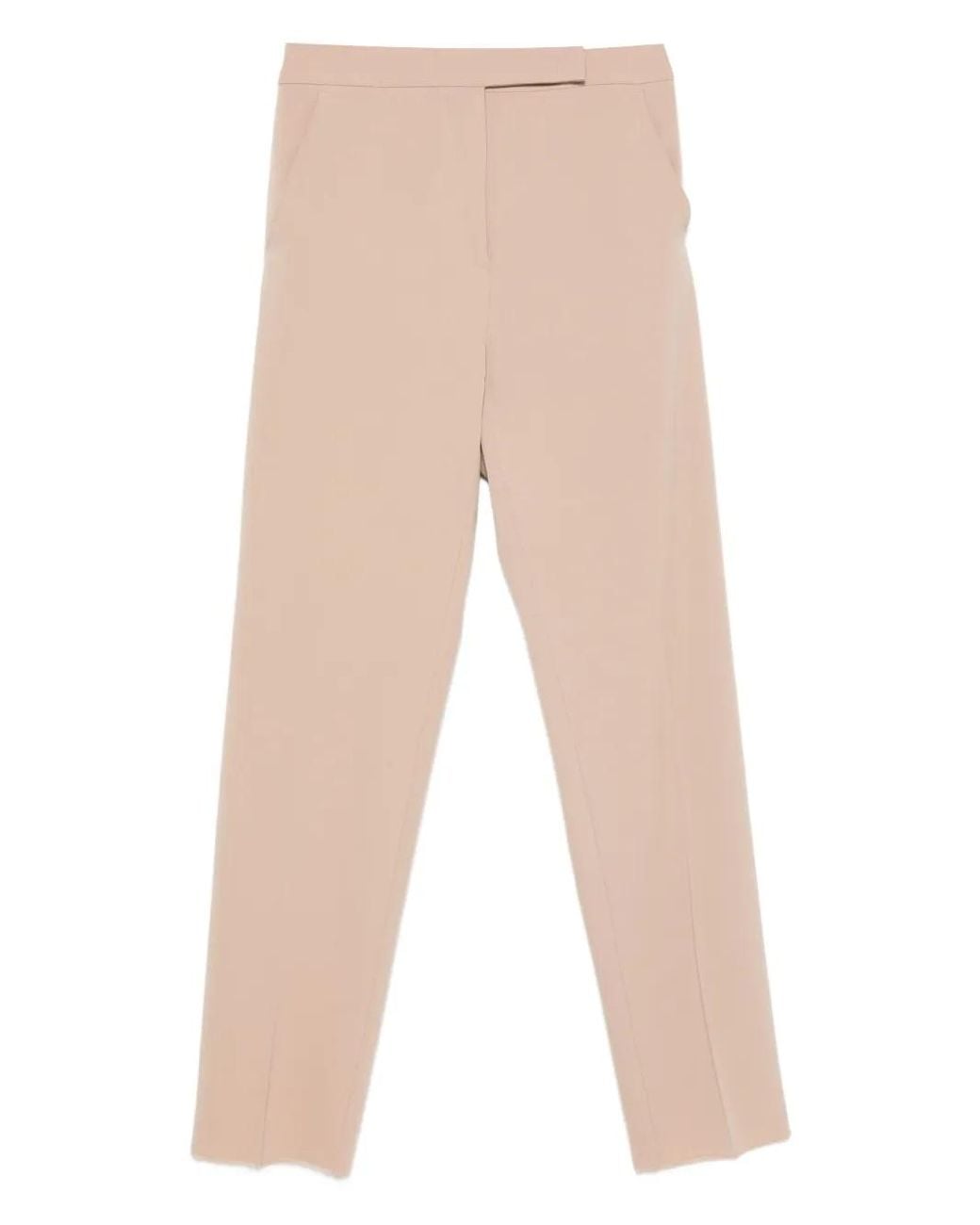 Max Mara Natural Pocket Unfinished-Hem Trousers