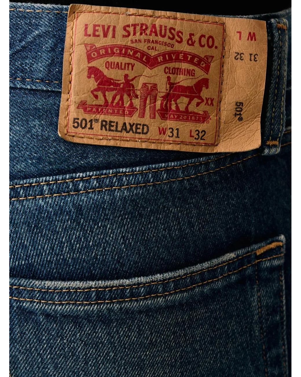 Levi's Blue 501 Relaxed Jeans for men