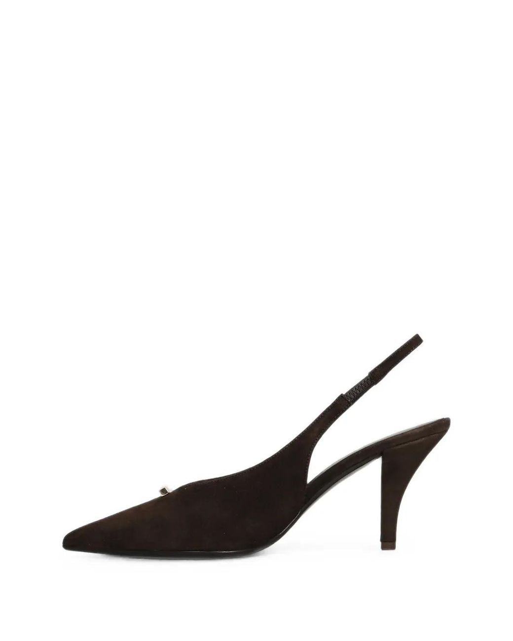 Chantal Black Pointed-Toe Slingback Pumps