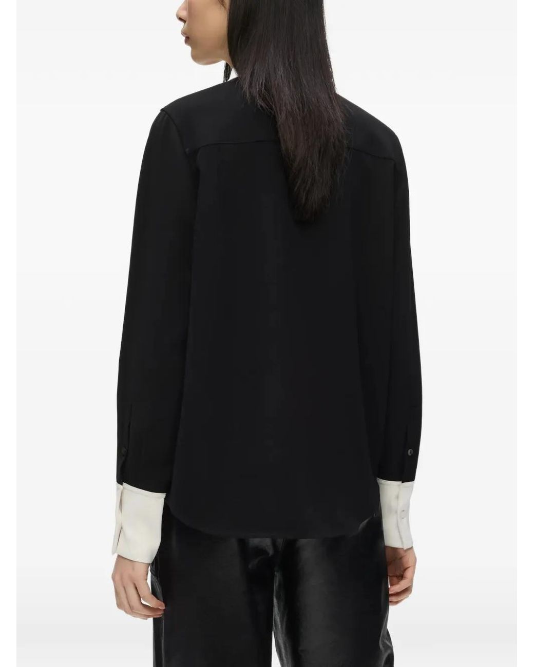 Karl Lagerfeld Black Chemise À Lettrage Contrastant