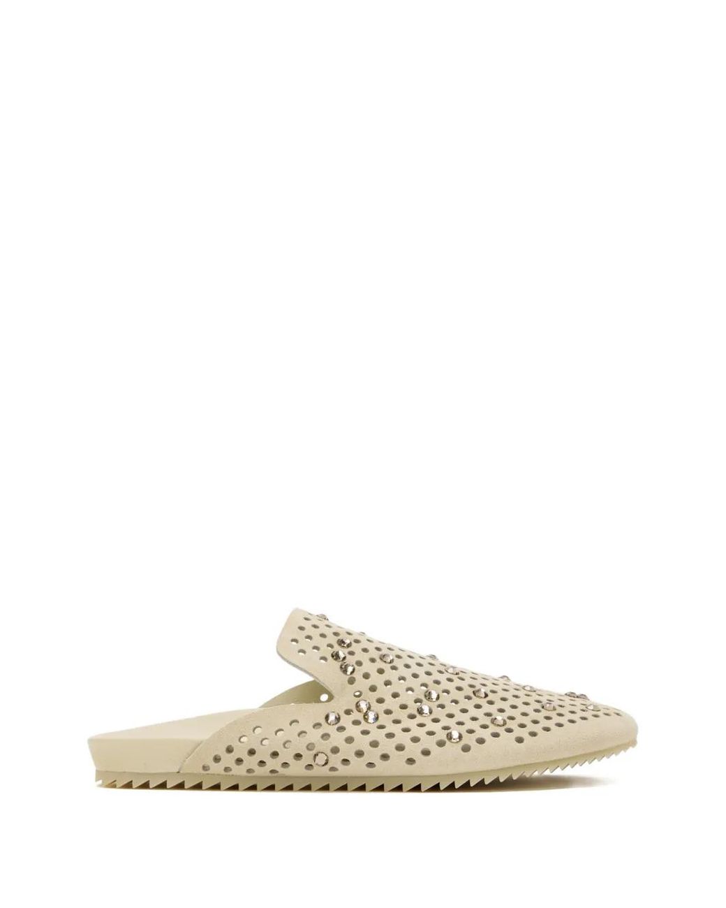 Pedro Garcia White Mules À Détails De Perforations Et Ornements