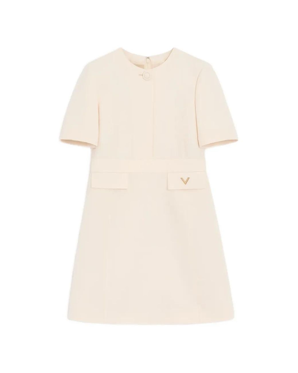 Valentino Garavani White Crepe Couture Short Dress