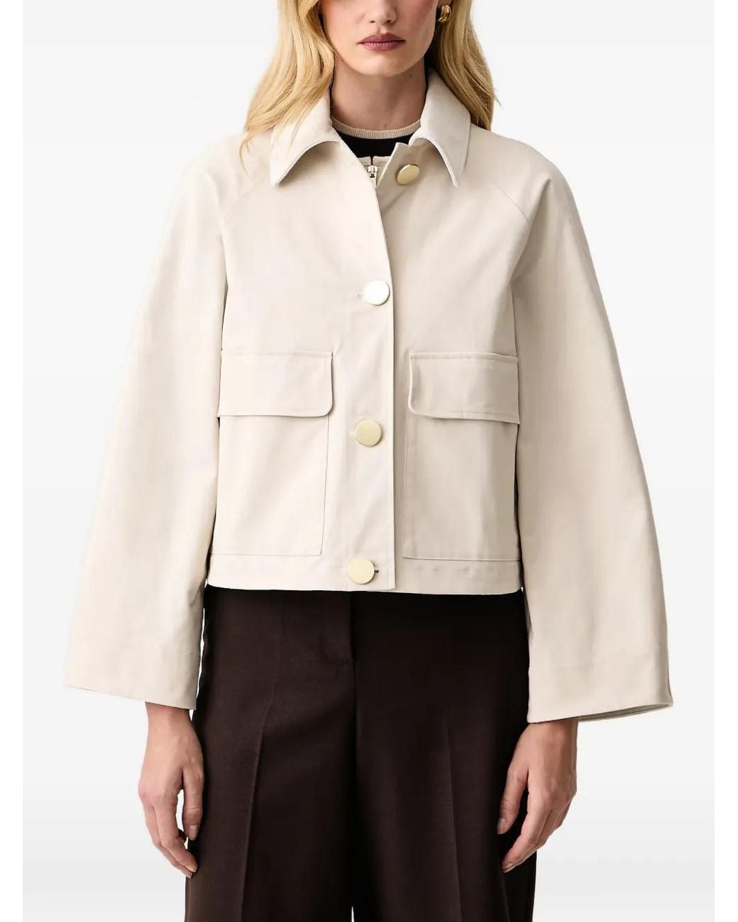 ARMANI EXCHANGE Natural Veste Crop À Boutonnière