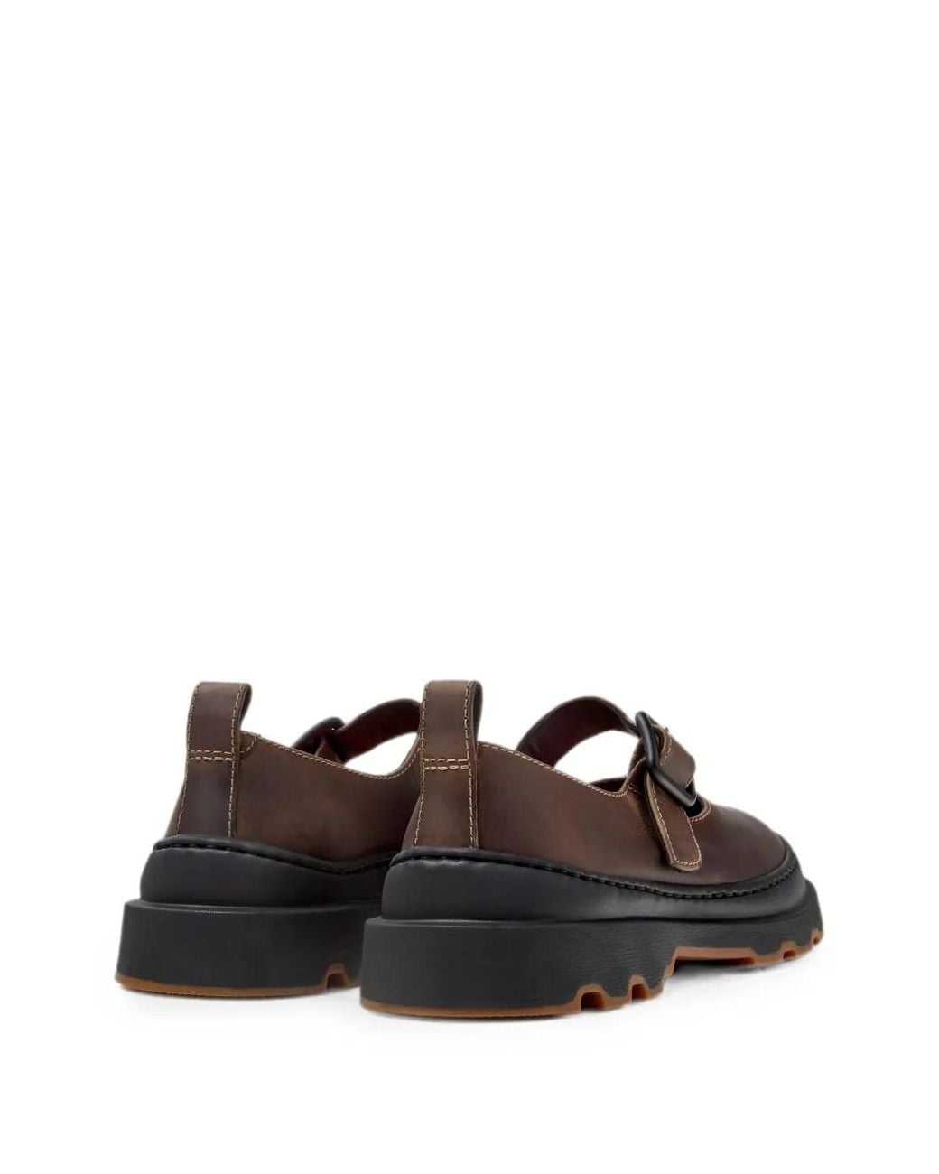 Camper White Brutus+ Buckle-Fastening Ballet Flats
