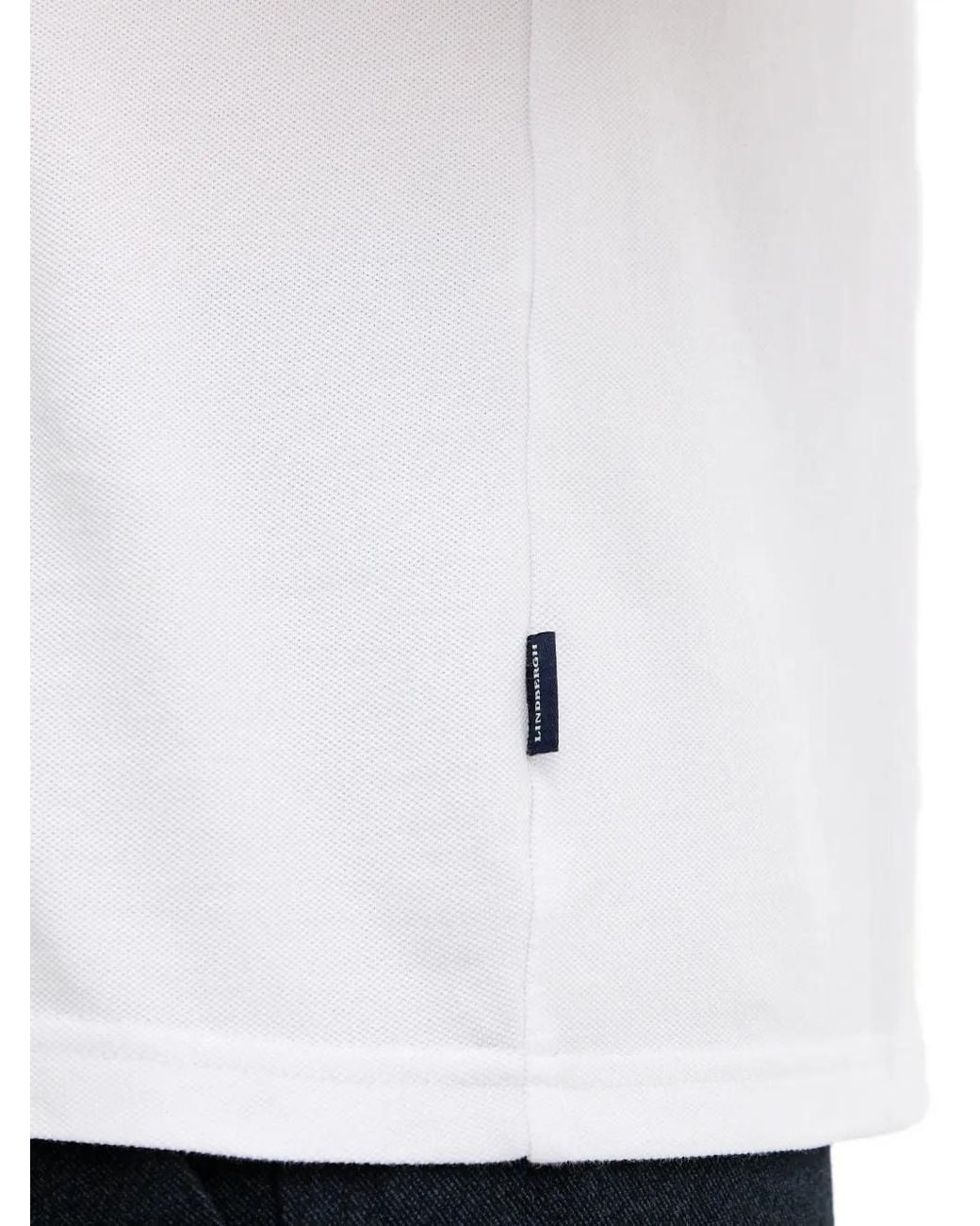 Lindbergh White Embroidered-Logo Polo Shirt for men