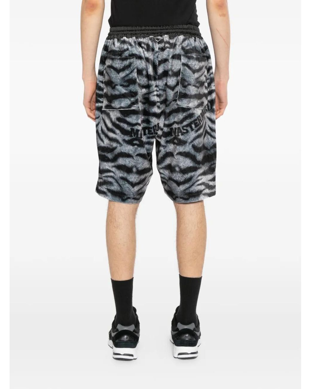Bermudas Con Estampado De Tigre MASTERMIND WORLD de hombre de color Black