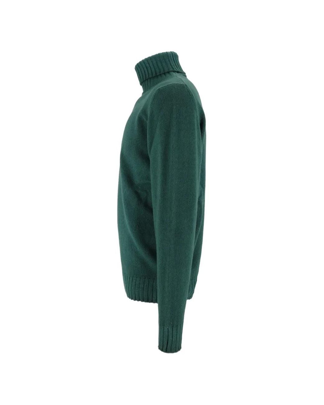 FILIPPO DE LAURENTIIS Green Roll-Neck Knitted Sweater for men