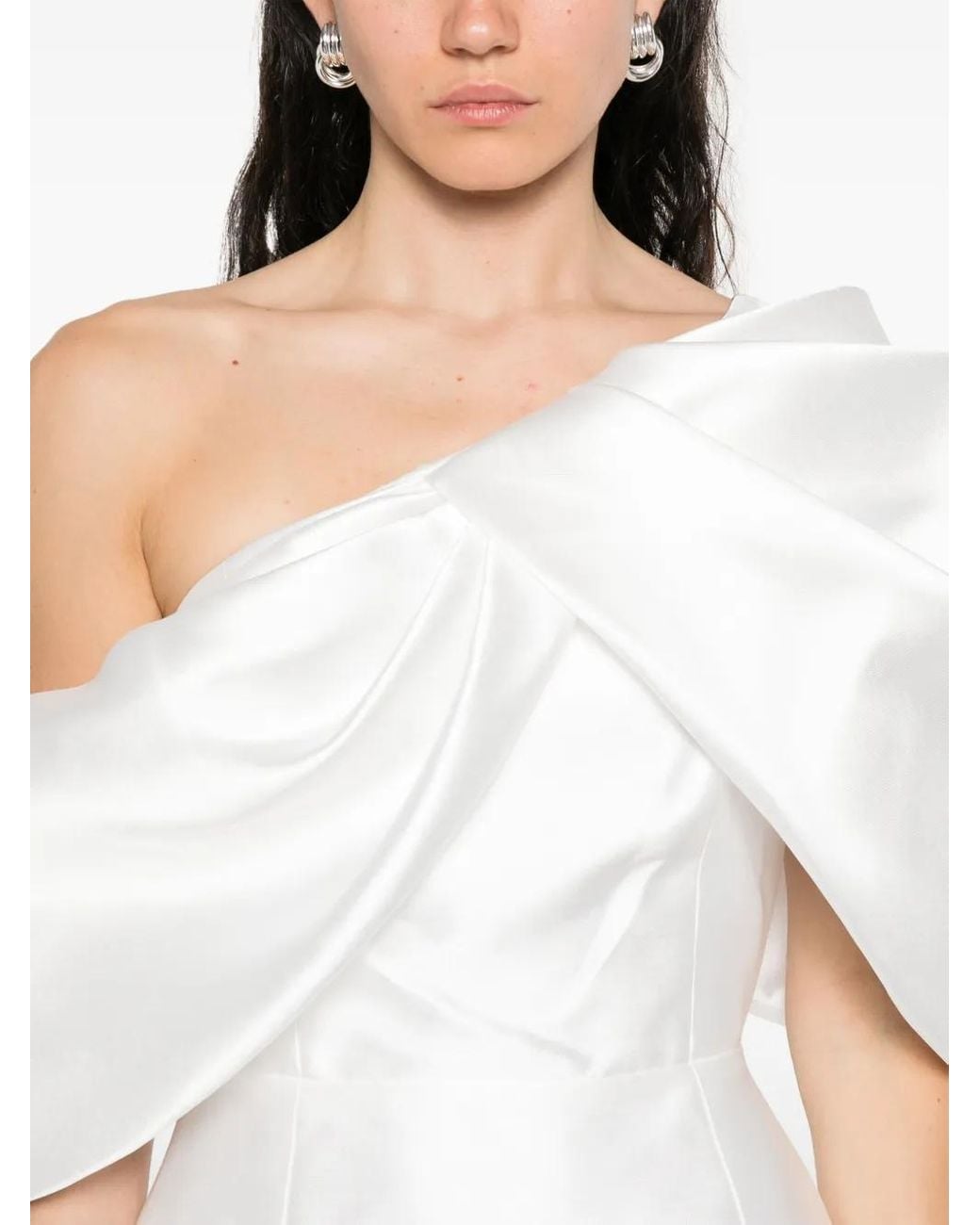 Solace London White Asymmetric Dress