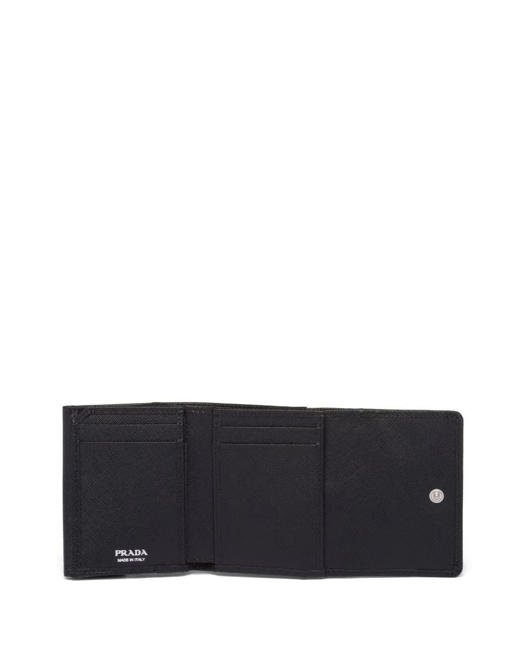 Prada Black Small Saffiano Leather Wallet