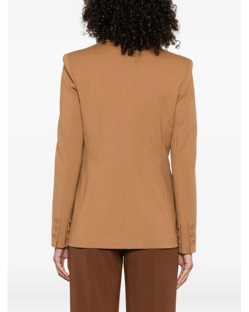 Pinko Natural Notched-Lapel Blazer