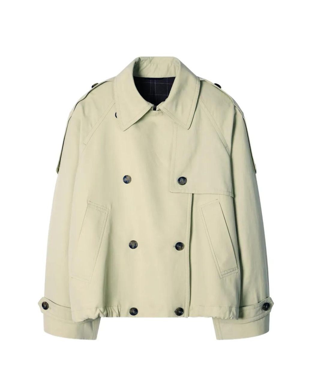 Paul Smith Natural Stone Cropped Trench Jacket