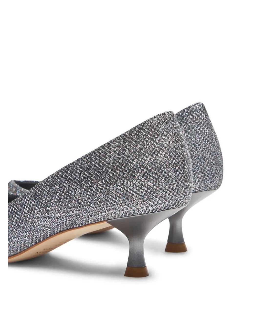 Stuart Weitzman Gray Eva 35Mm Glitter Pumps