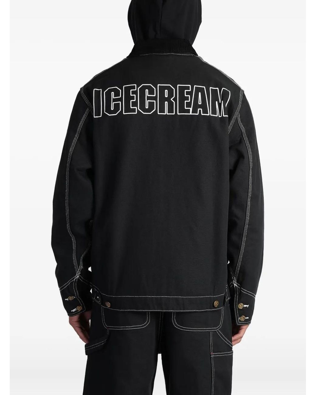 ICECREAM Black Zip-Closure Jacket for men