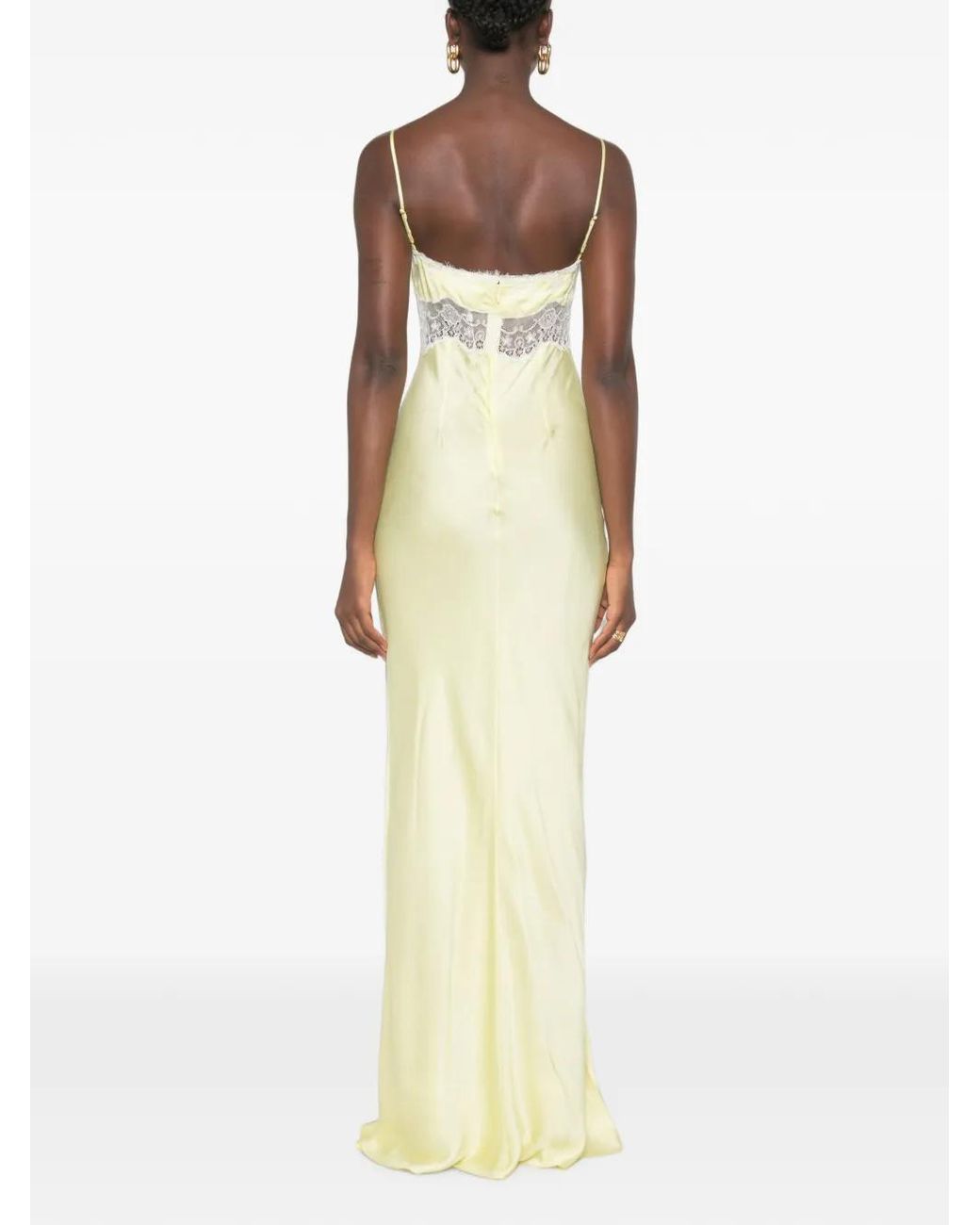 Asta Resort White Arlette Lace-Trim Maxi Dress