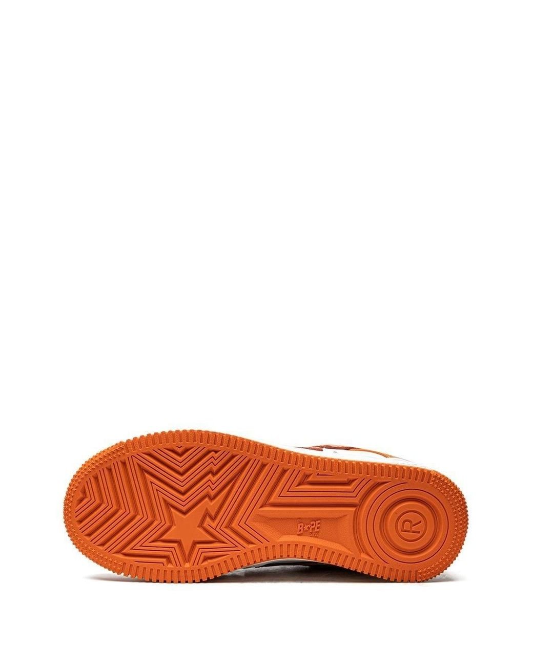 A Bathing Ape Bape Sta L Low-top Sneakers in Orange | Lyst