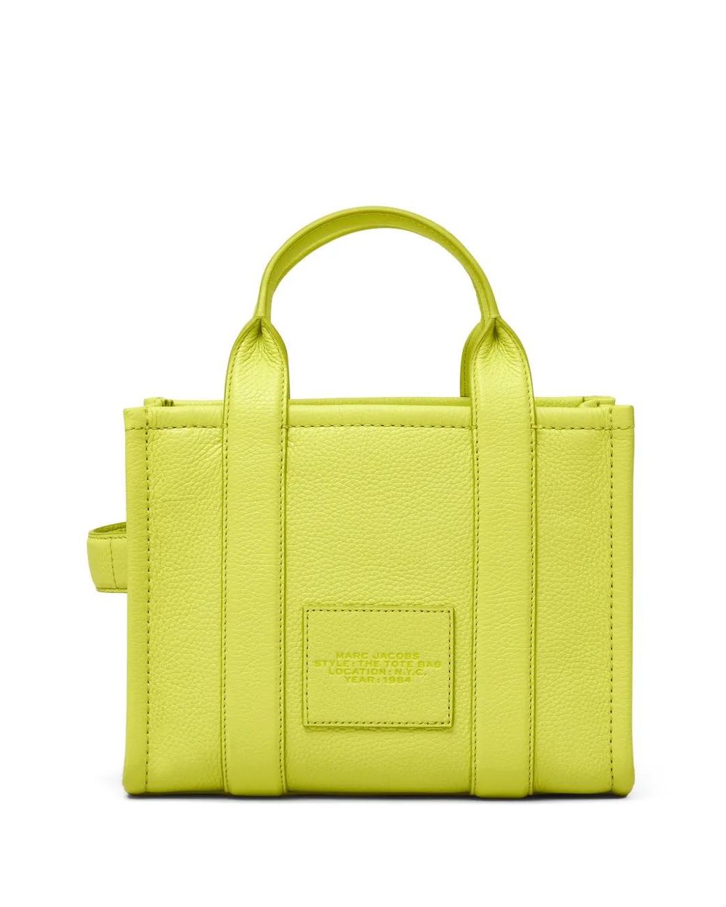 Marc Jacobs Yellow The Tote Bag Small Pebble-Leather Tote Bag