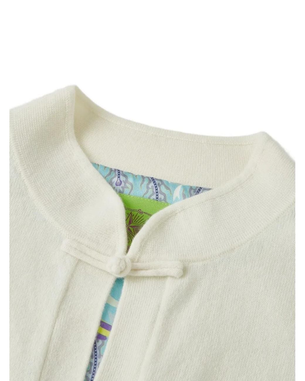Shanghai Tang White Tang Frog-Fastening Cardigan