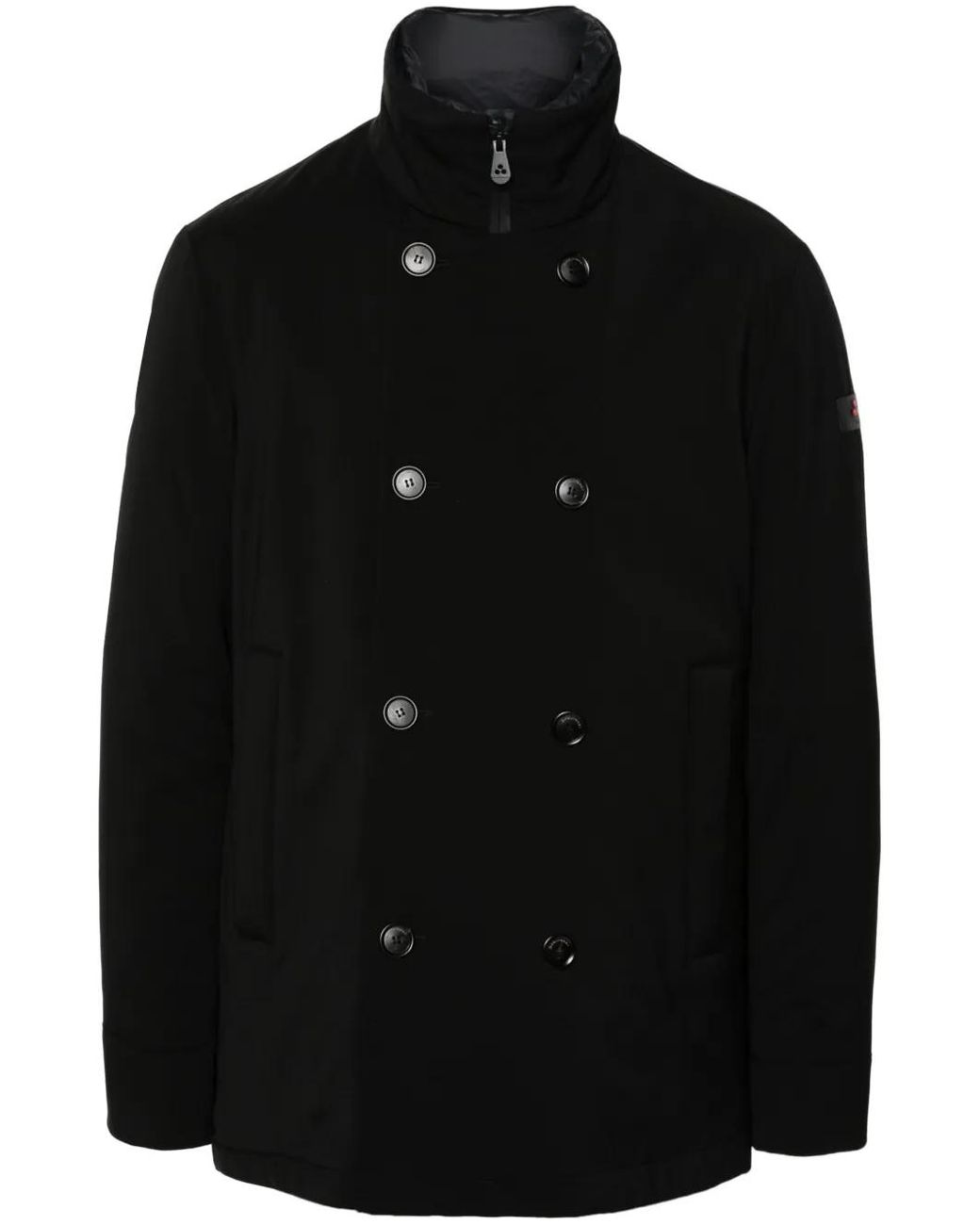 Peuterey Black Detachable-Bib Coat for men