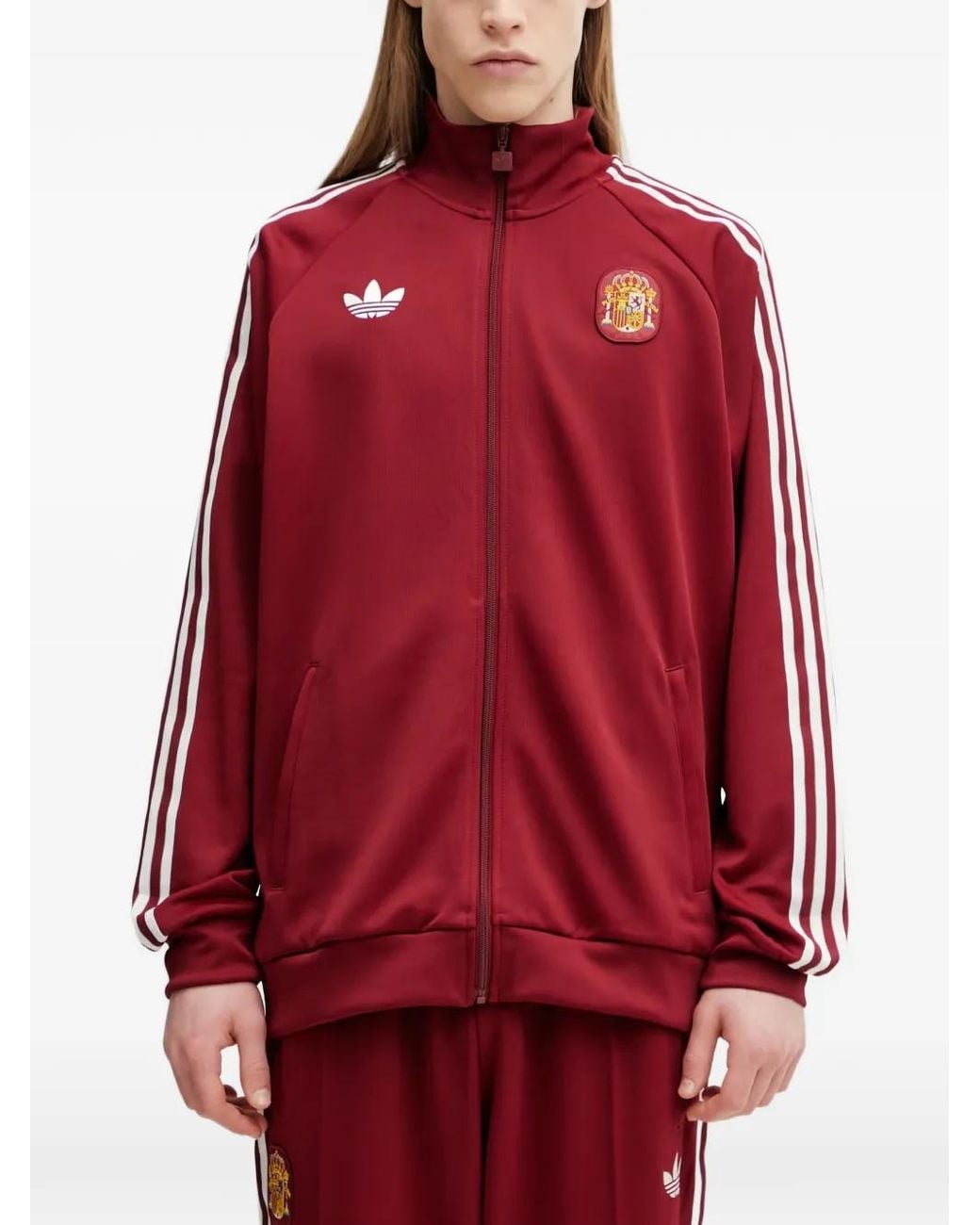 Adidas Red Veste Zippée Spain Originals À Logo Brodé for men