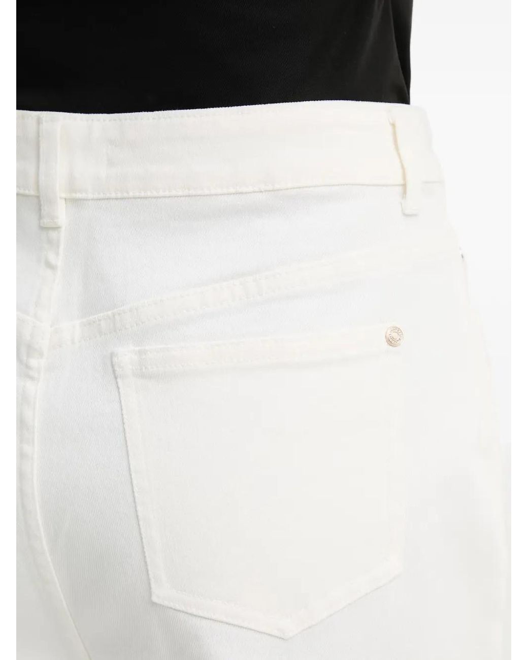 Morgan White Wide-Leg Jeans