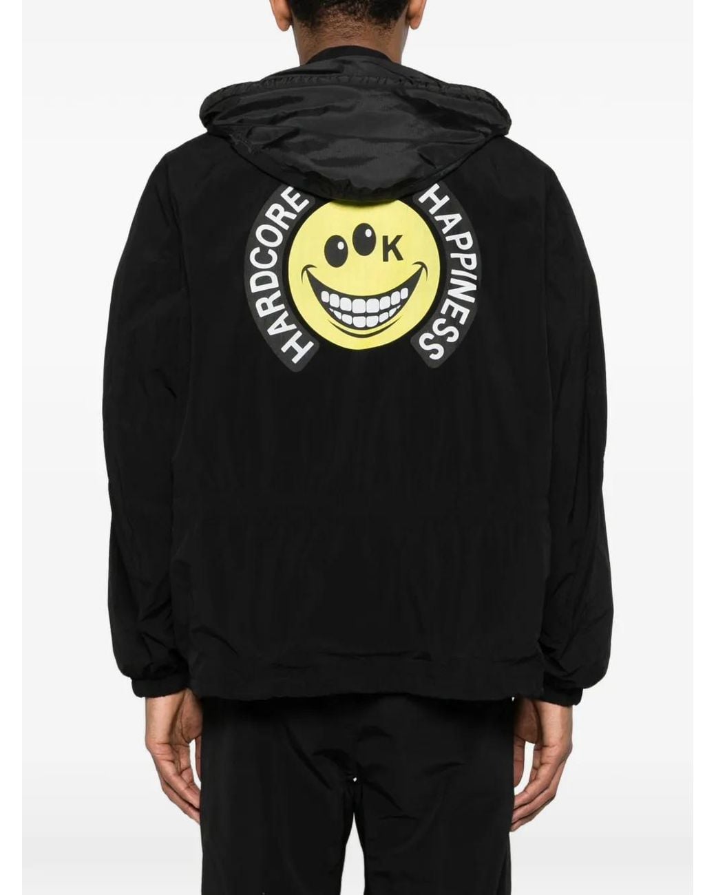 Kolor Black Colour-Block Hooded Jacket for men