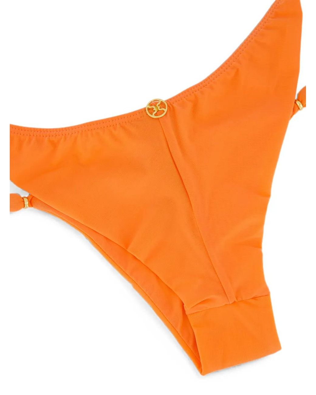 ViX Orange Bead-Embellished Bikini Bottoms