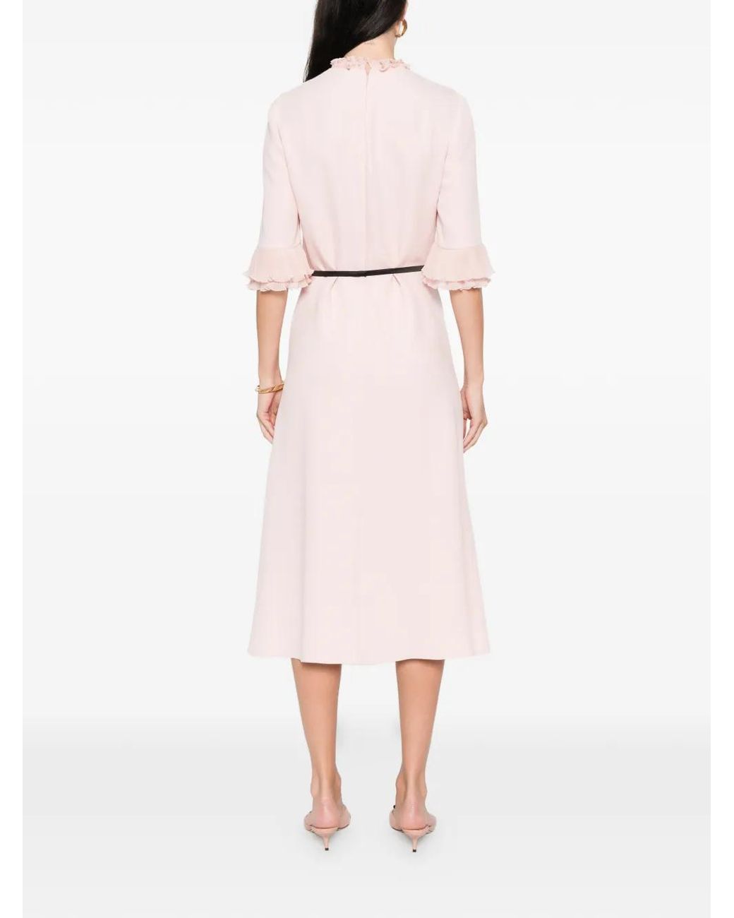 Valentino Garavani Pink Cady Couture Midi Dress
