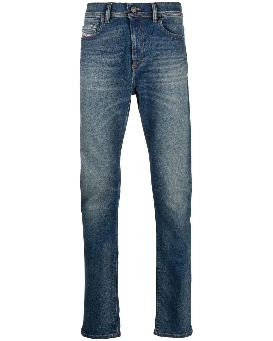 DIESEL Blue 1983 Low-Rise Slim-Cut Jeans for men