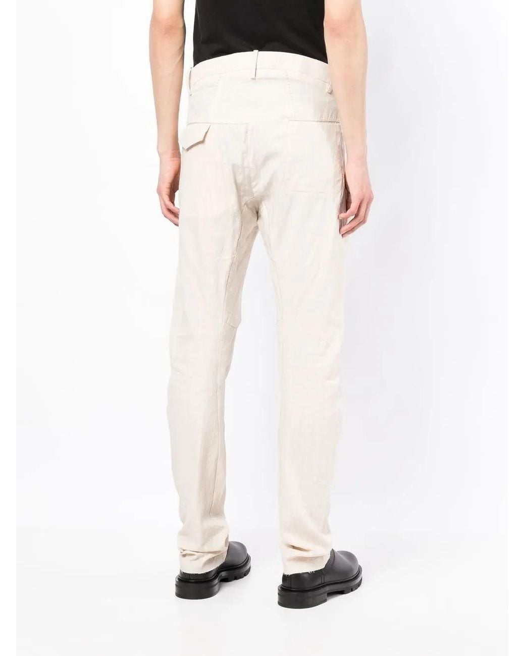 Masnada Multicolor Pinstripe Slim-Cut Chinos for men