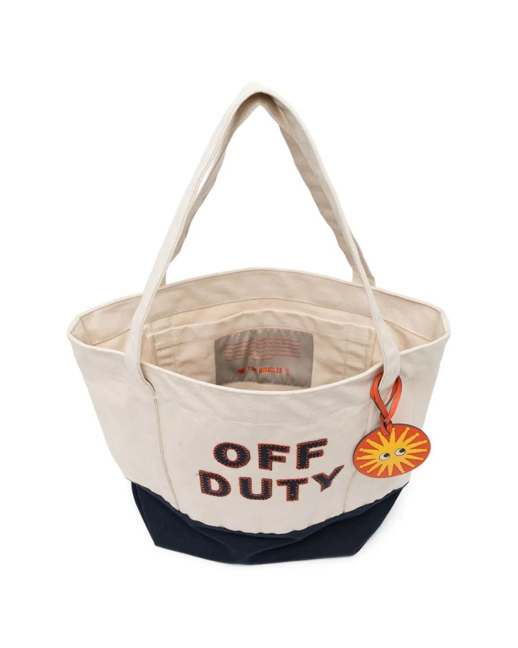 Anya Hindmarch White Logo-Patched Canvas Tote Bag