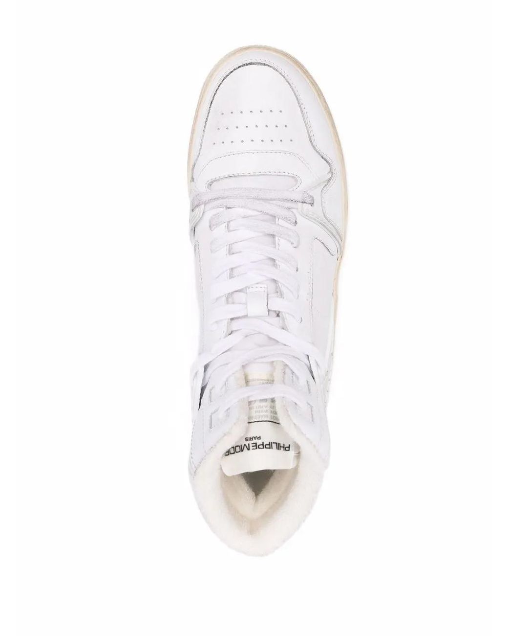 Philippe Model White High-Top Leather Sneakers