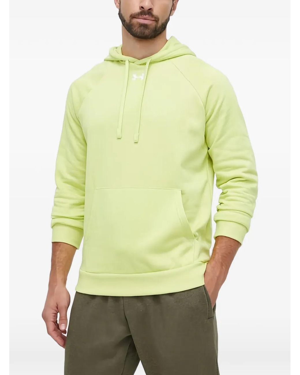 Under Armour Green Logo-Print Hoodie for men