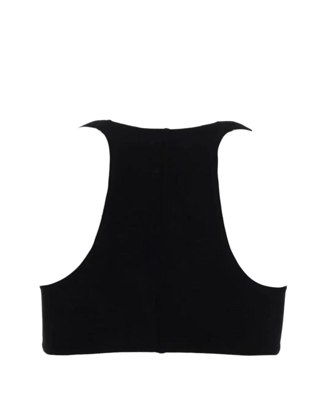 Rick Owens Black Unhorny Square-Neck Crop Top