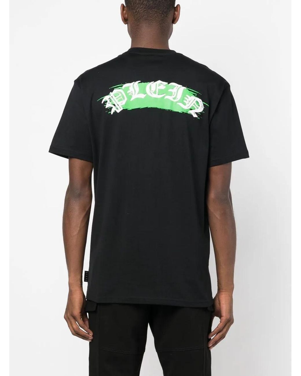 Philipp Plein Black Graphic-Print Short-Sleeved T-Shirt for men