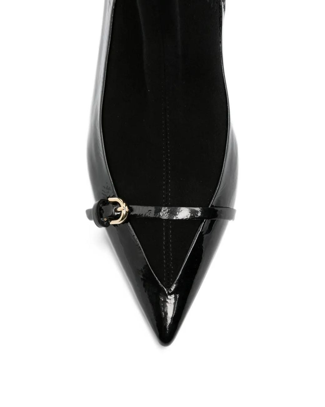 Roberto Del Carlo Black Patent-Finish Buckled Ankle Boots