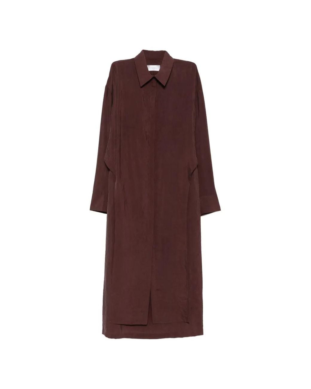 Christian Wijnants Purple Delphi Long-Sleeve Shirt Midi Dress