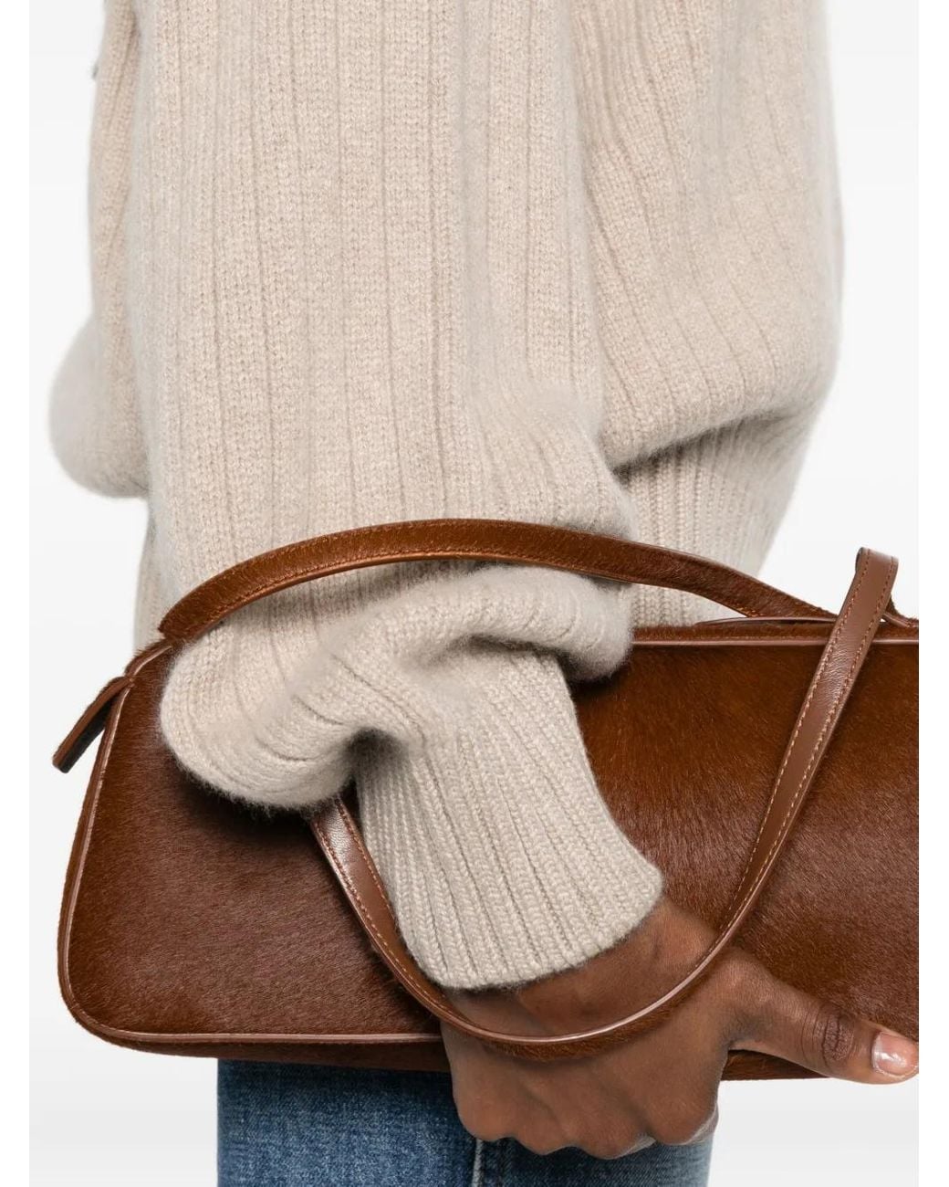 Khaite Natural Ribbed Sweater