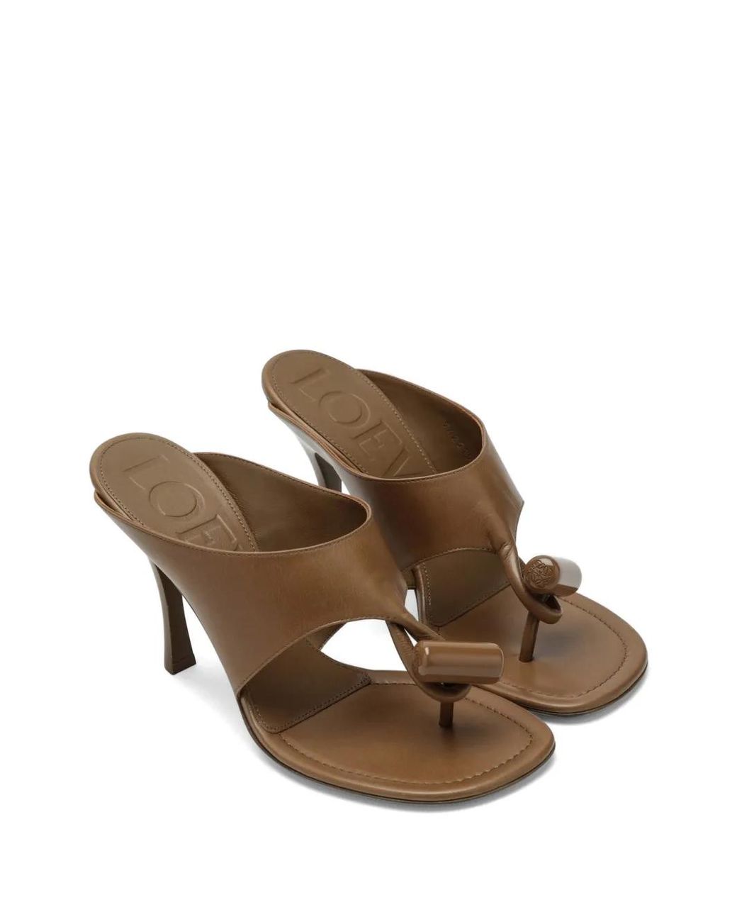 Loewe Brown Toe-Strap Sandals
