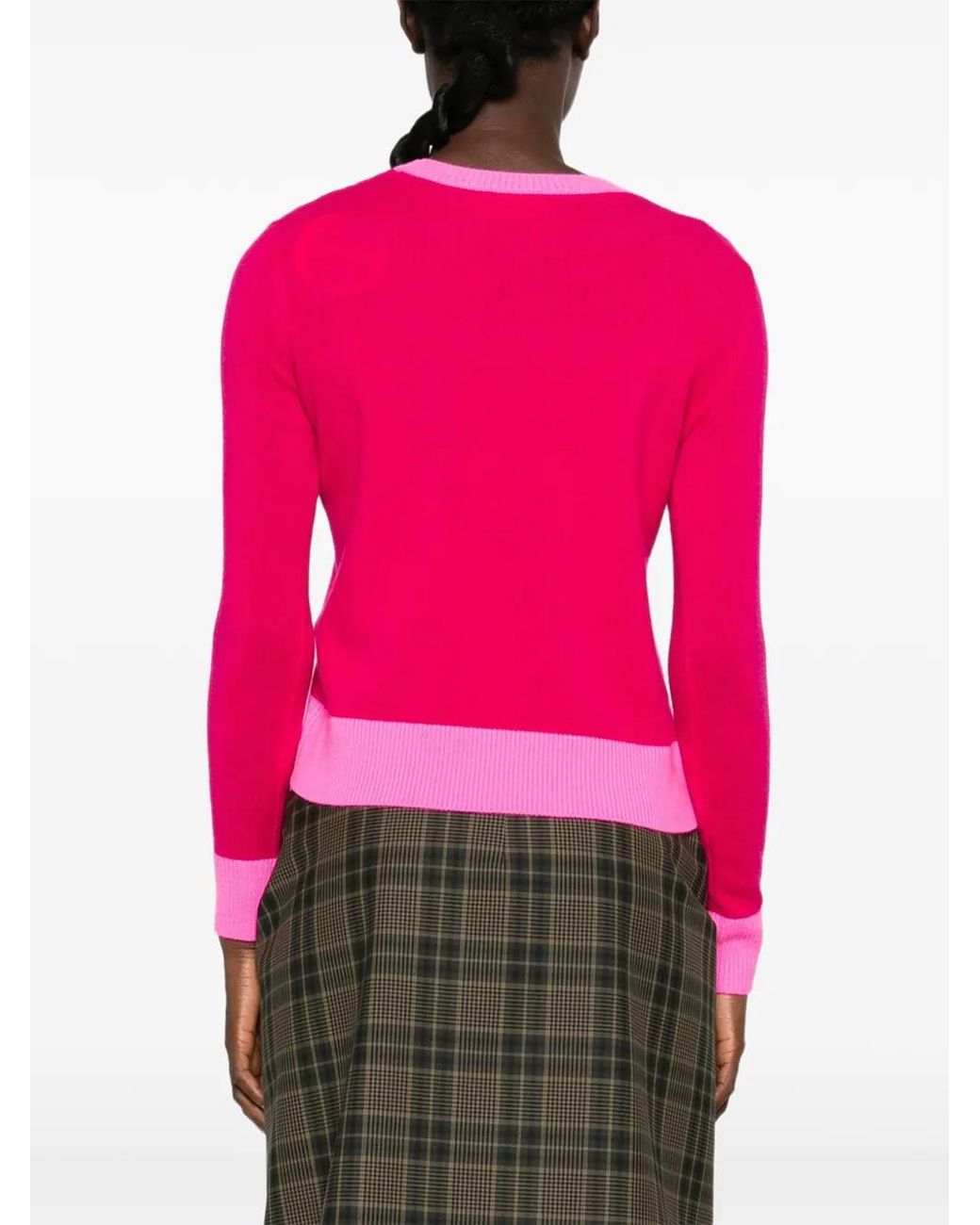 Pull Colour Block À Bords Côtelés From Future en coloris Pink