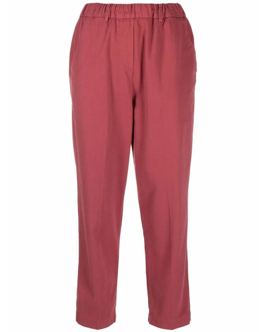 Alysi Red Trousers Bordeaux