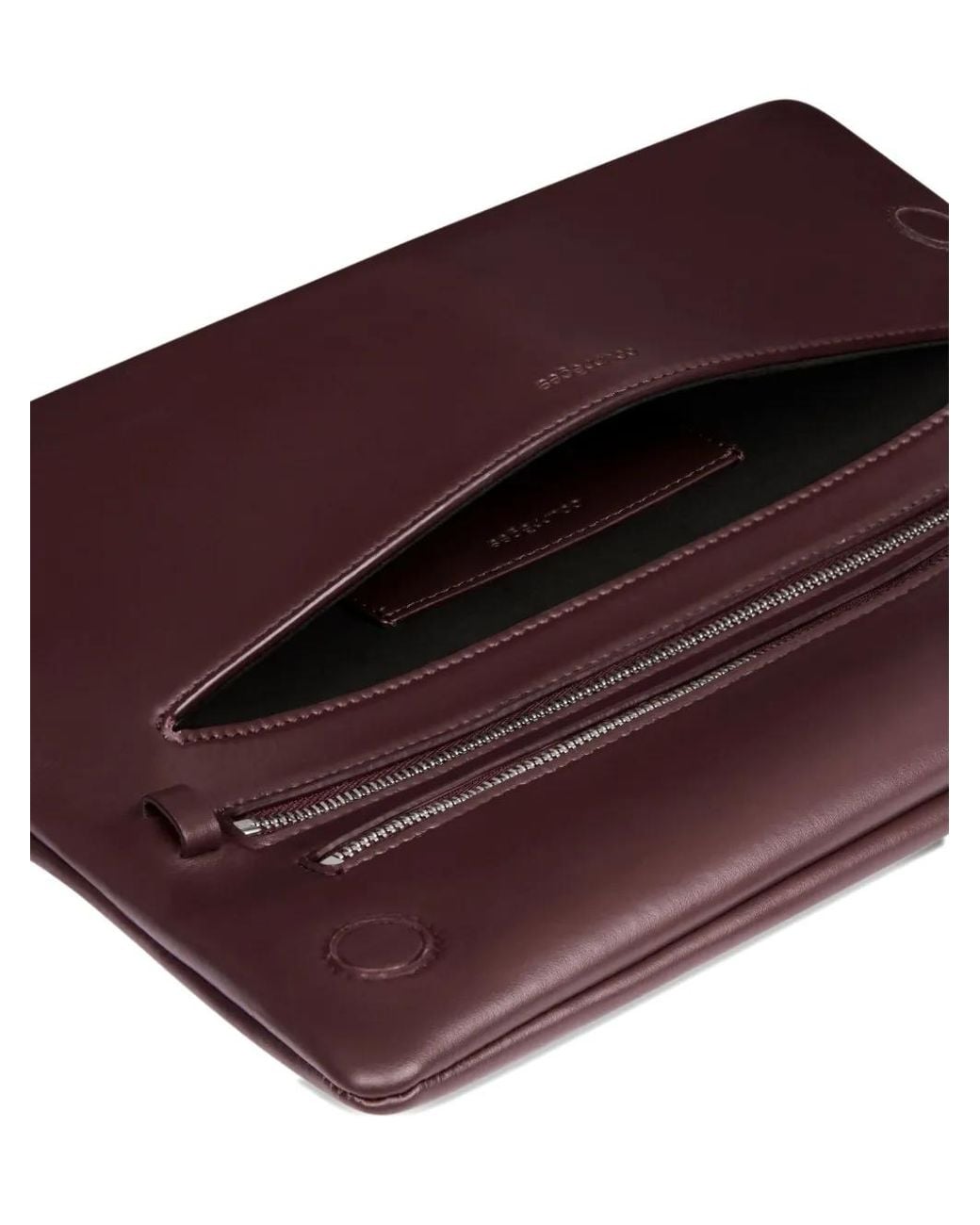 Courreges Purple Cuff Leather Clutch