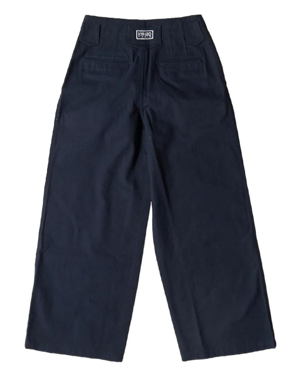 KENZO Blue Pleated Track Pants for men