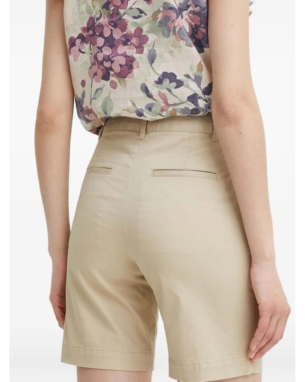 Gant Natural Flat-Front Tailored Shorts