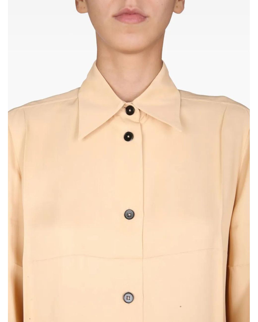 Jil Sander Button-Up Blouse in het Natural