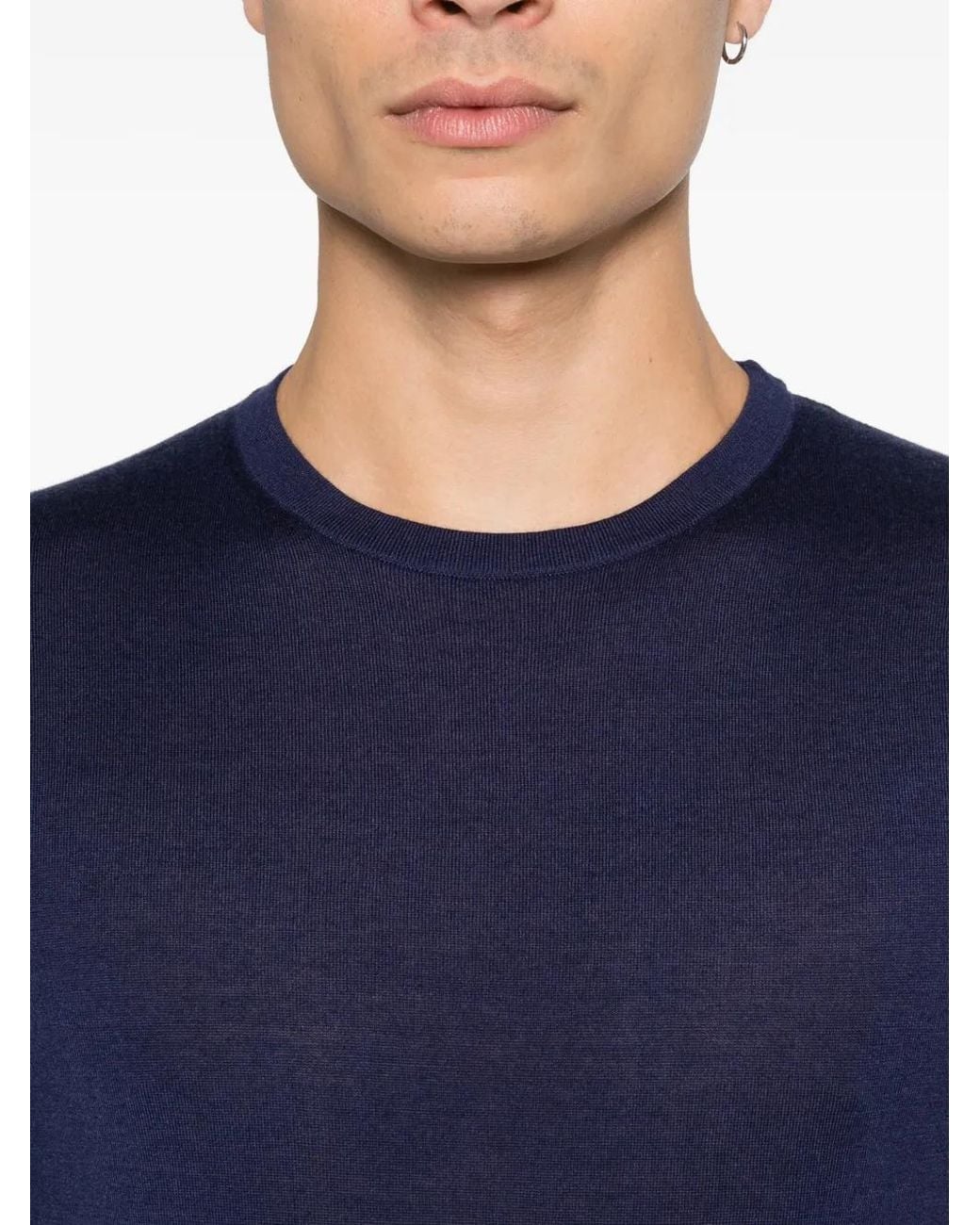 IVORY PARIS Blue Pull À Col Rond for men