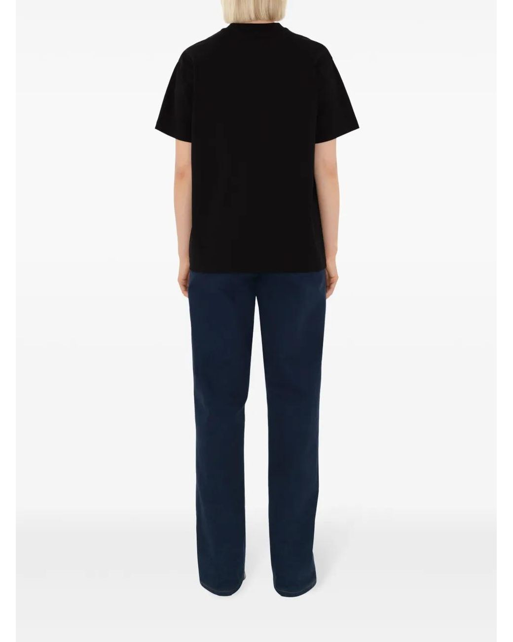 Burberry Black T-Shirts And Polos