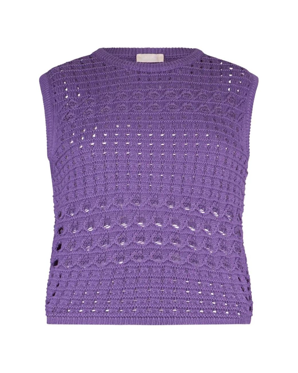 Liu Jo Purple Crochet Top