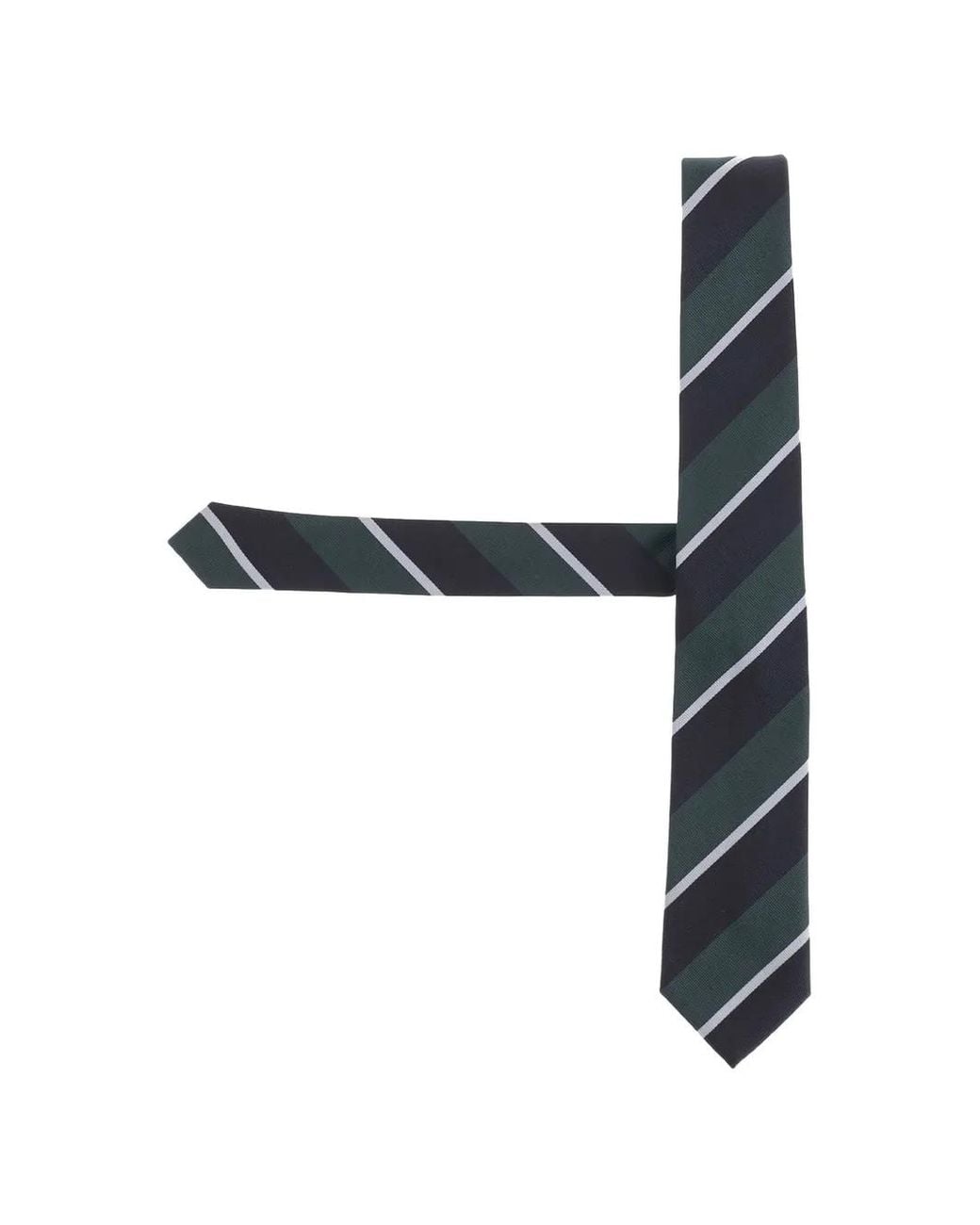 Boss White Diagonal-Stripe Tie for men