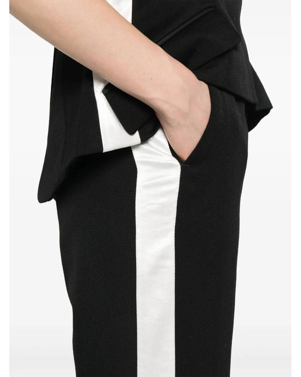 MERYLL ROGGE Black Twill-Weave Trousers